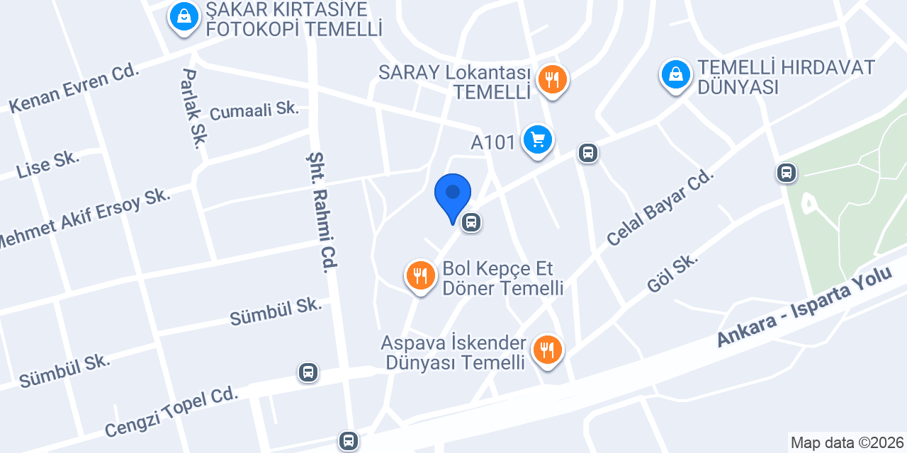 Temelli Özcan Et konumu