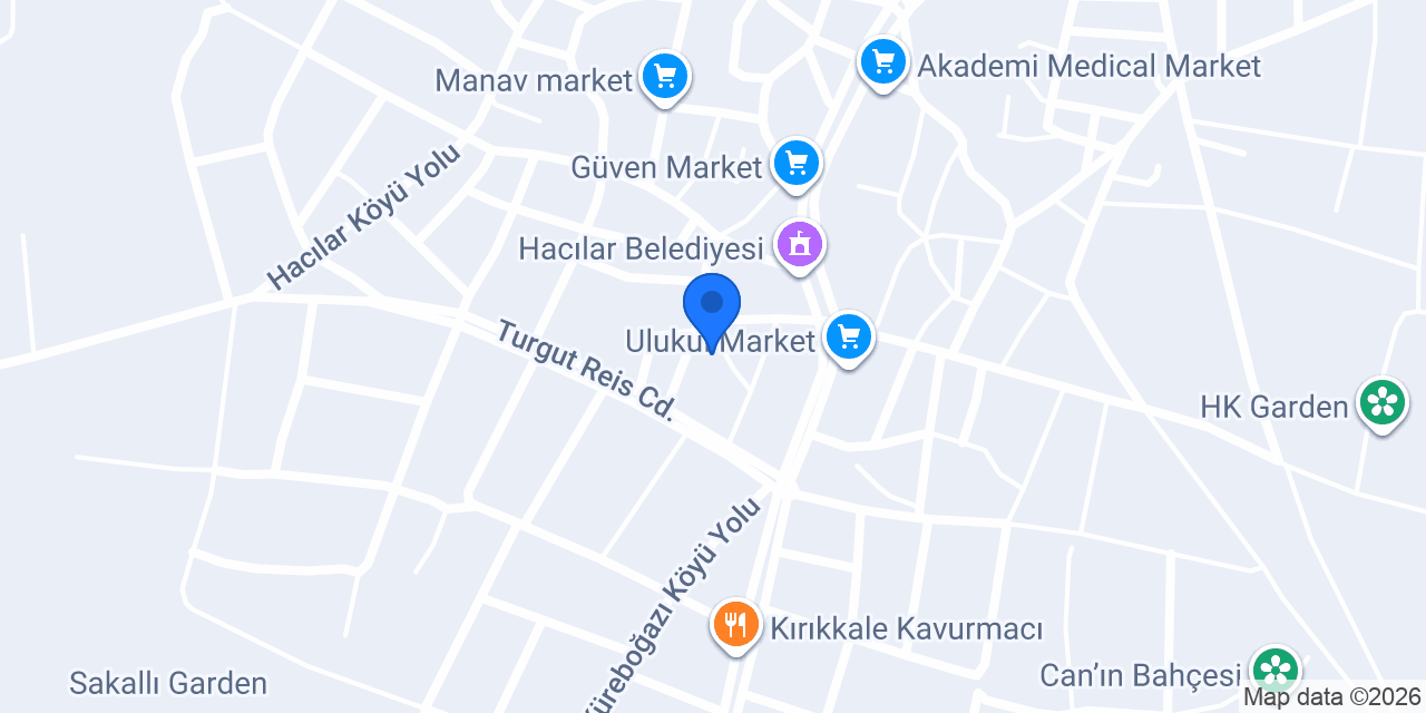 Hacılar Aile Sağlık Merkezi konumu