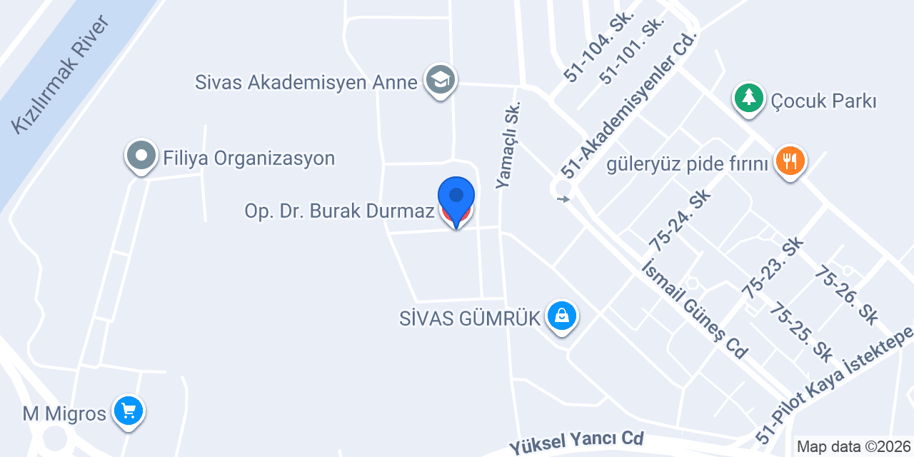 Op. Dr. Burak Durmaz konumu