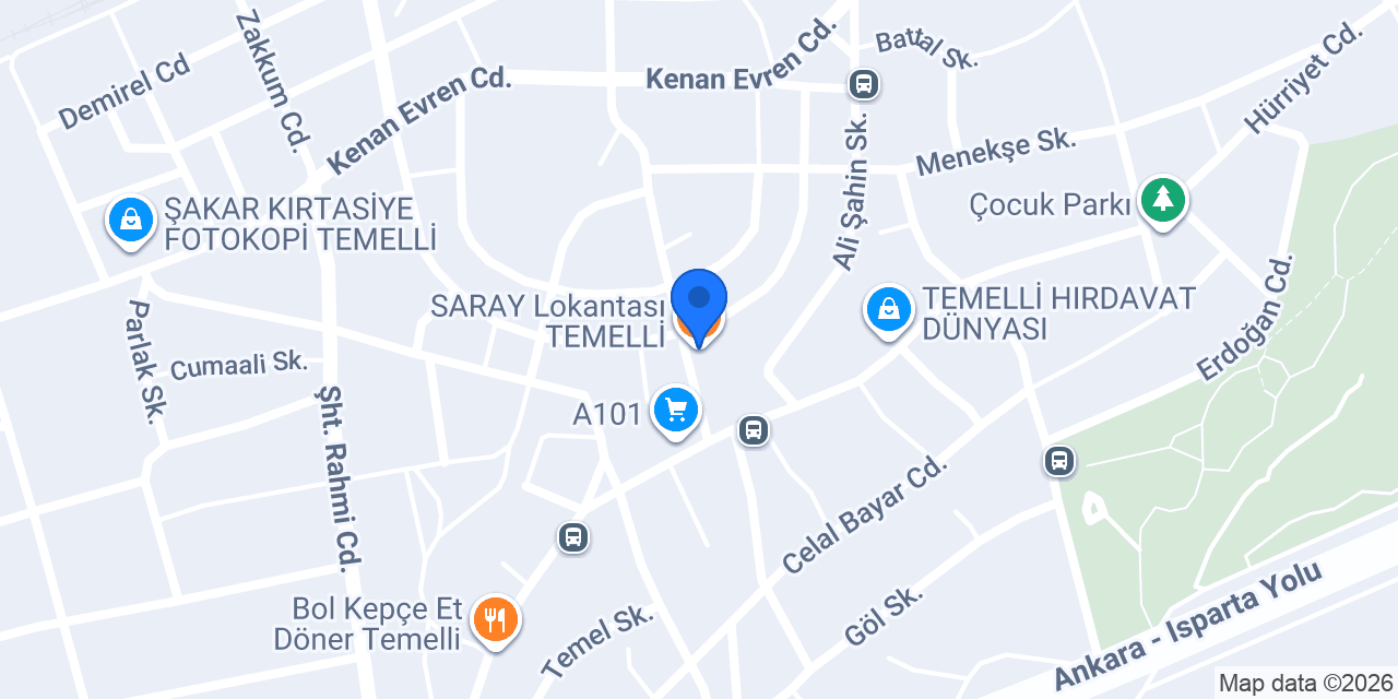 SARAY Lokantası TEMELLİ konumu