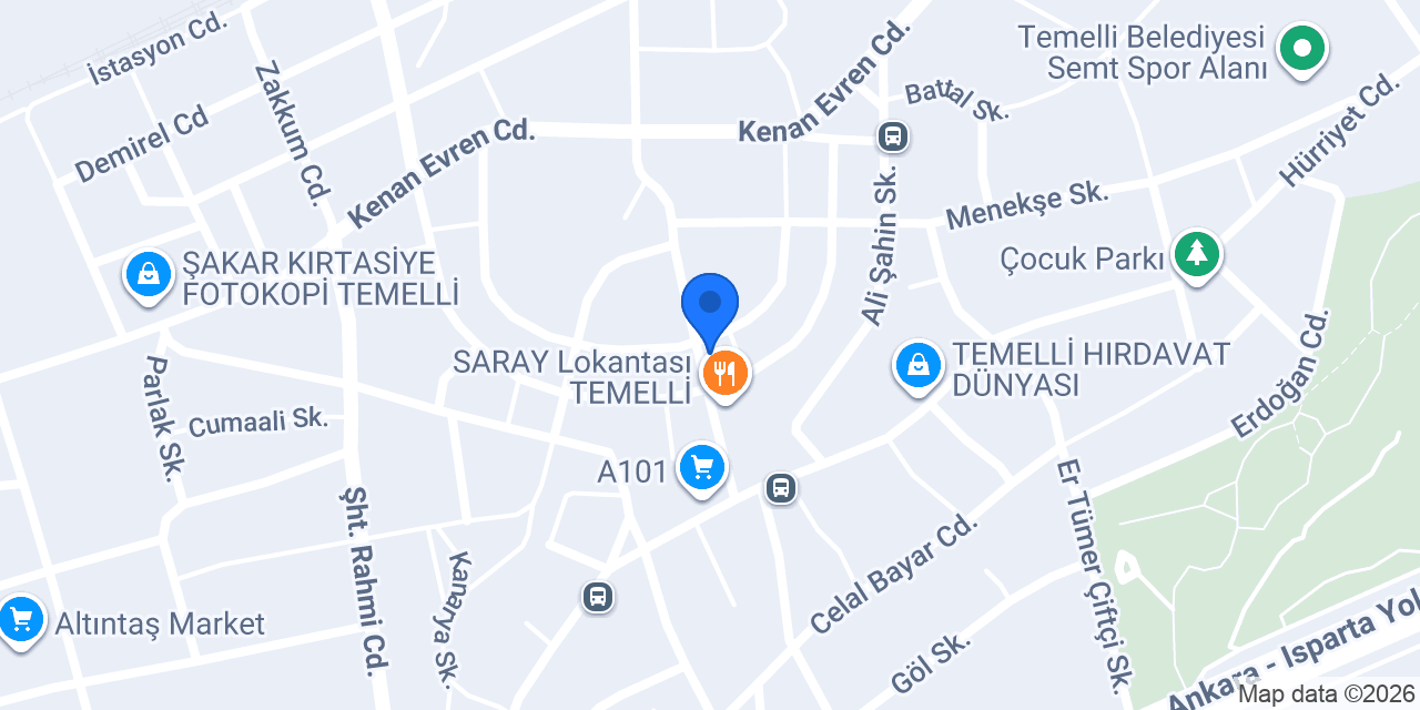 Temelli Veteriner Kliniği konumu