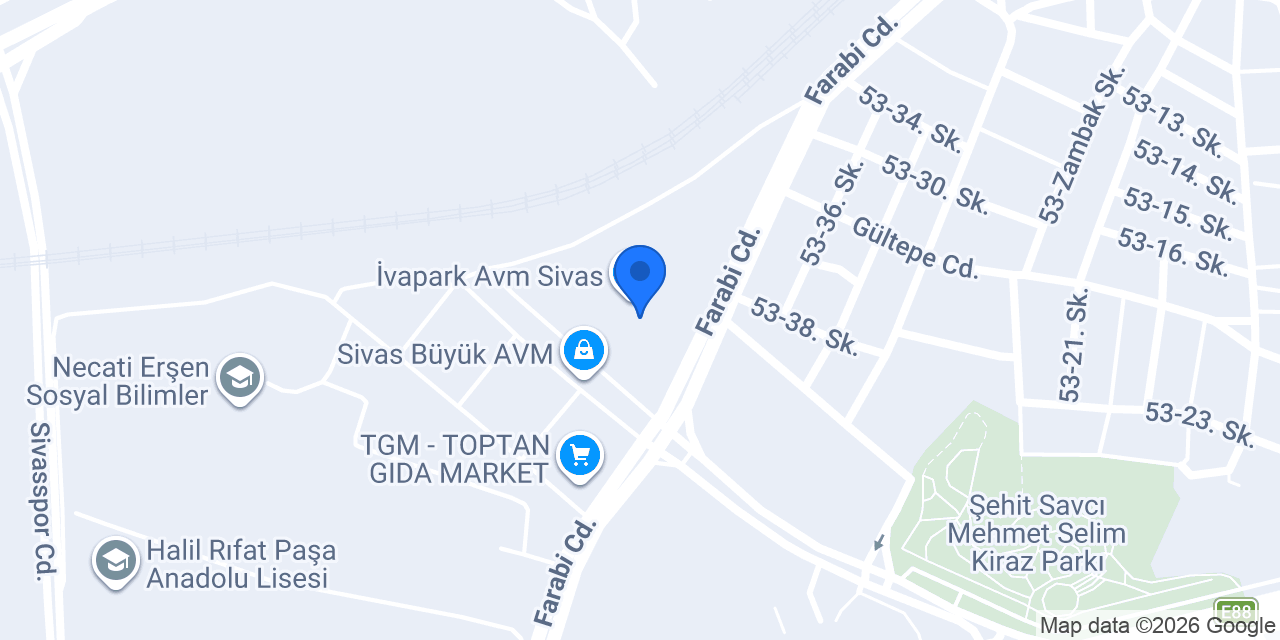 ebebek Sivas İva park AVM konumu