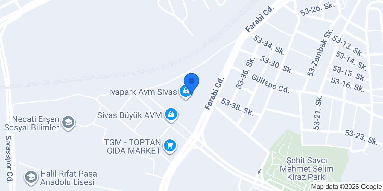 Primemall Sivas Avşar Sinemalari konumu