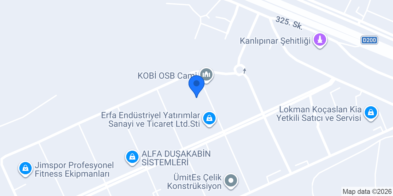 Özbak Gıda konumu