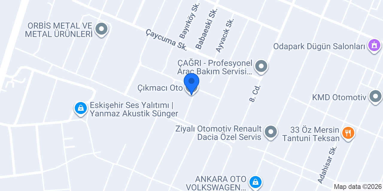 Çıkmacı Oto konumu