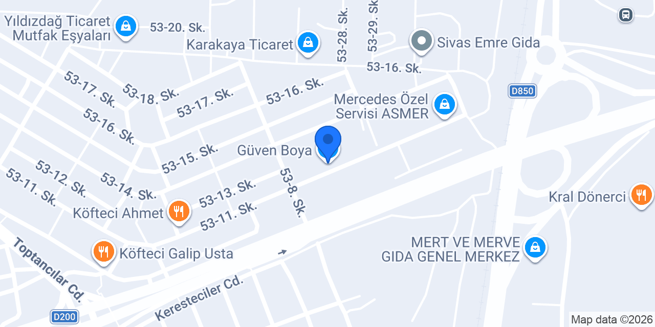 Güven Boya konumu