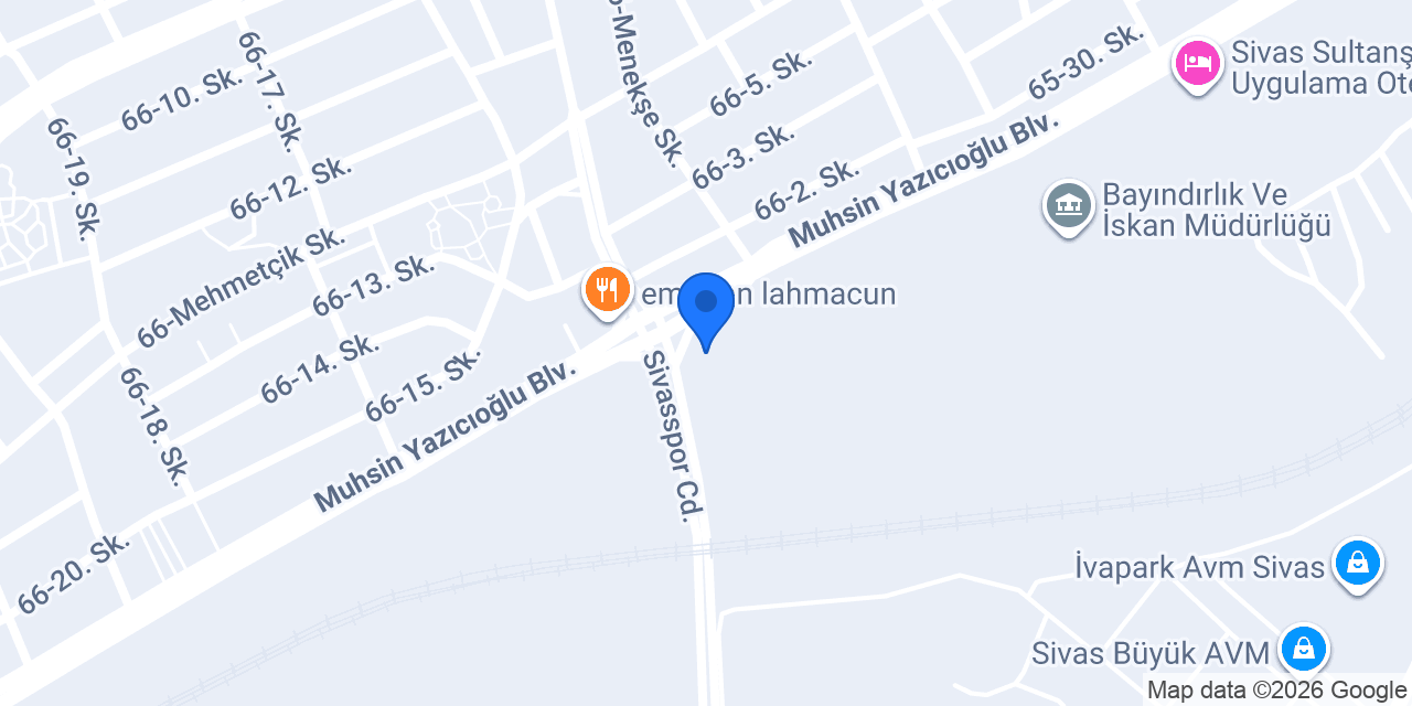 SGK Sivas İl Müdürlüğü konumu