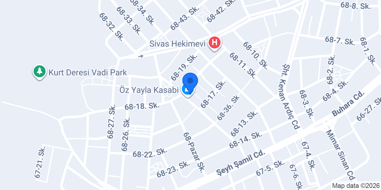 Öz Yayla Kasabi konumu