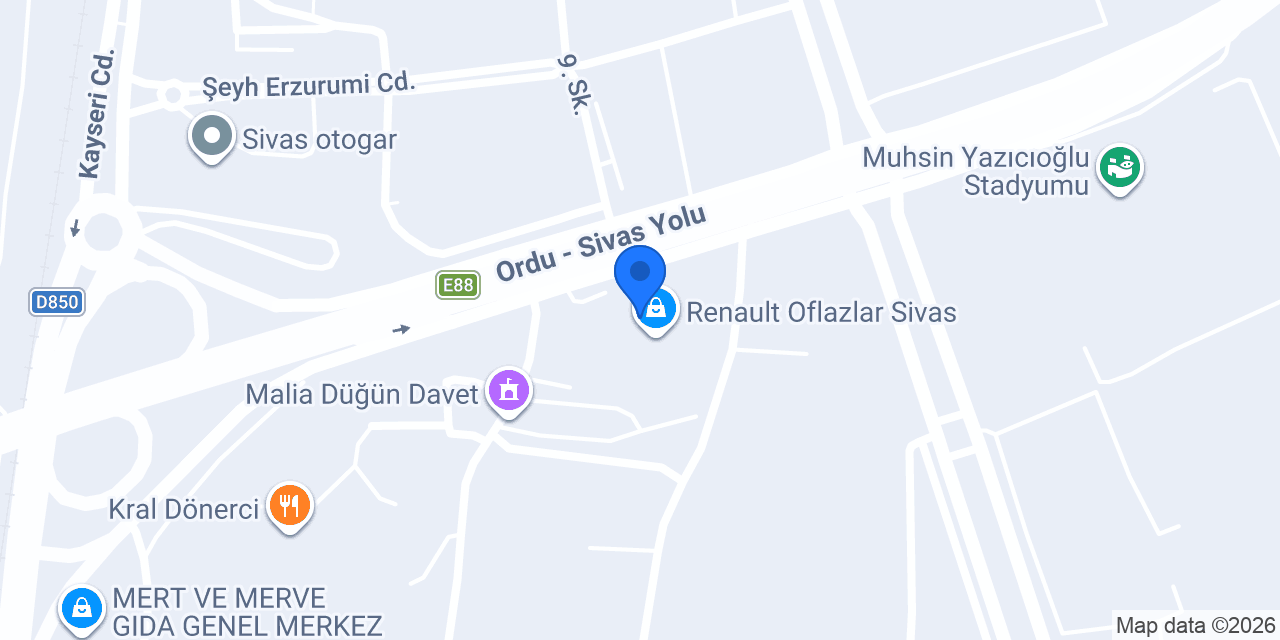 Dacia Oflazlar Sivas konumu