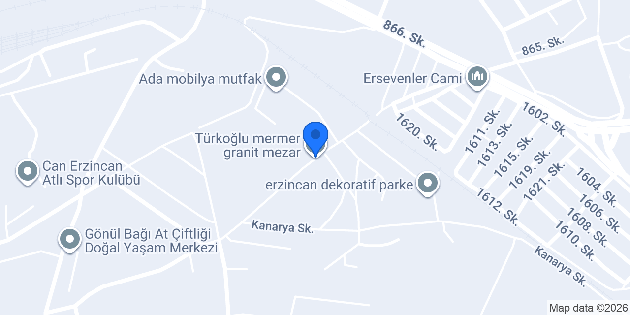 Türkoğlu mermer granit mezar konumu