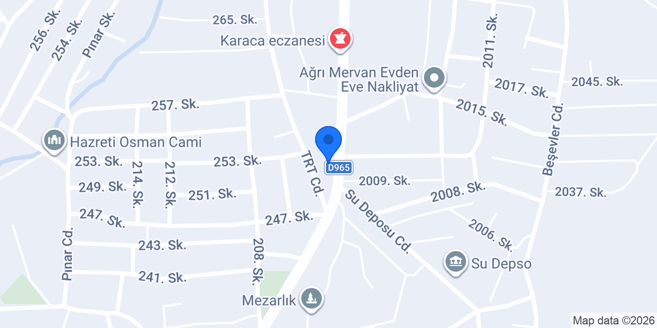 1001 Çeşit AVM konumu