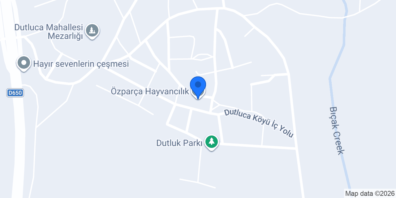 Özparça Hayvancılık konumu