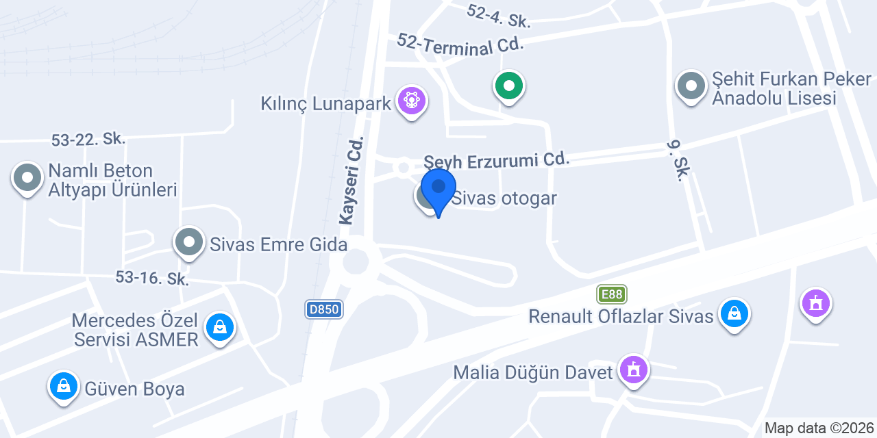 Terminal burak hediyelik konumu