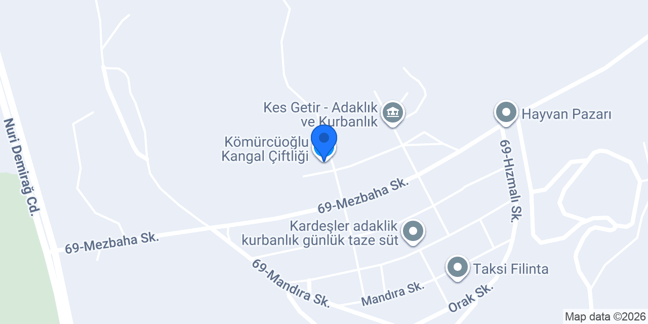 Kömürcüoğlu Kangal Çiftliği konumu