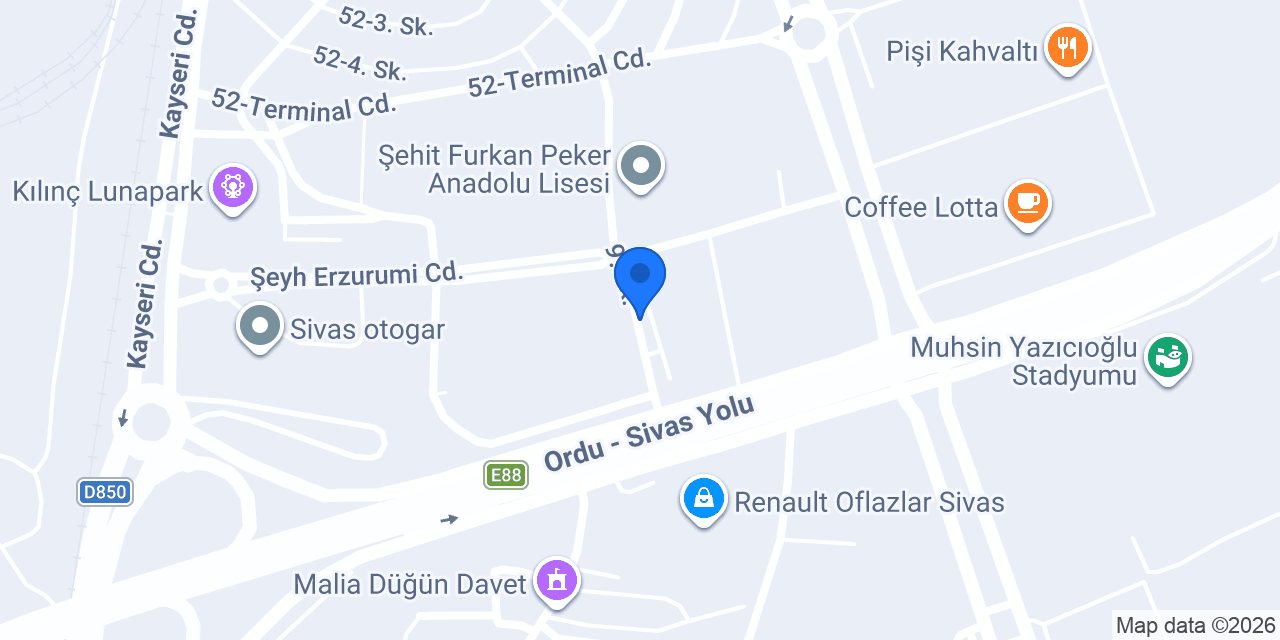 sivas taksi konumu