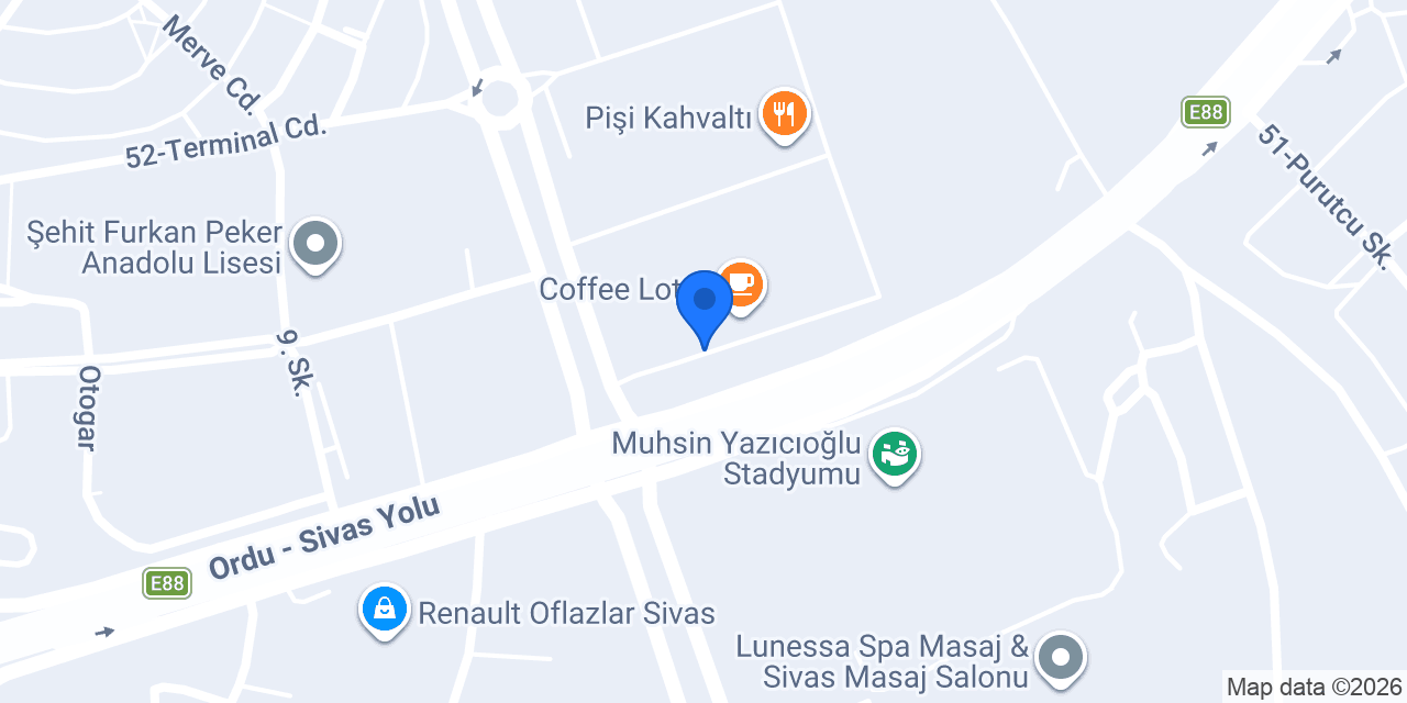 Cacao Factory Co Sivas konumu