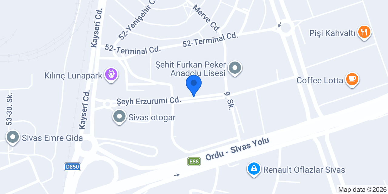Sivas Barış Turizm konumu