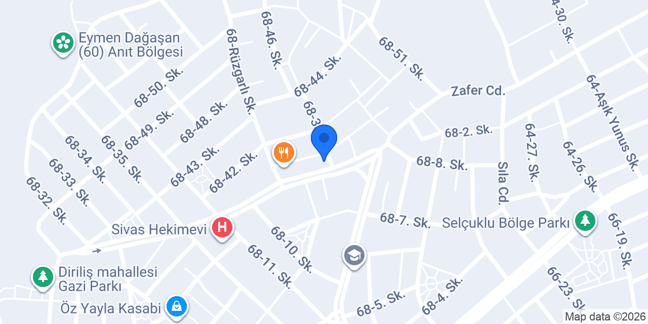 Sivas Butik Apart konumu