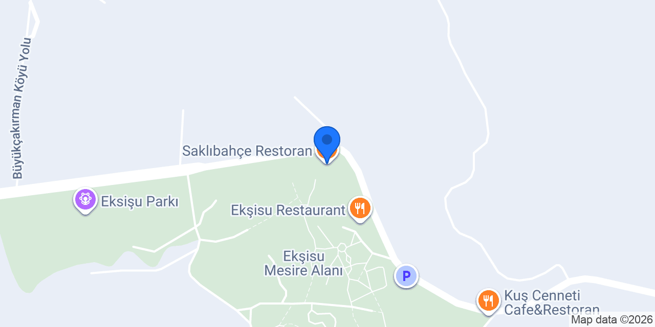 Saklıbahçe Restoran konumu