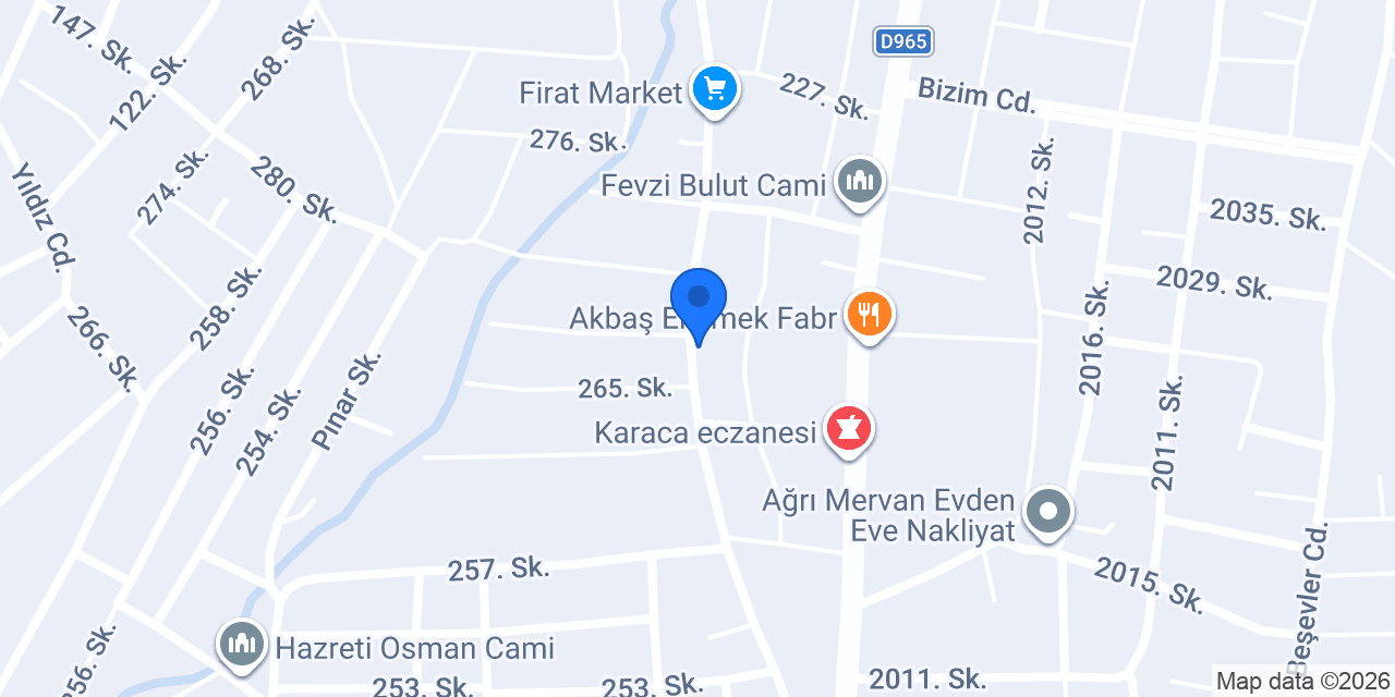 Evin inşaat malzemeleri konumu