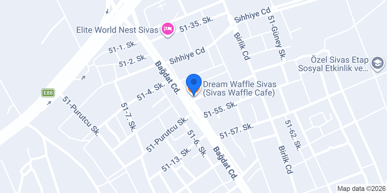 Dream Waffle Sivas (Sivas Waffle Cafe) konumu