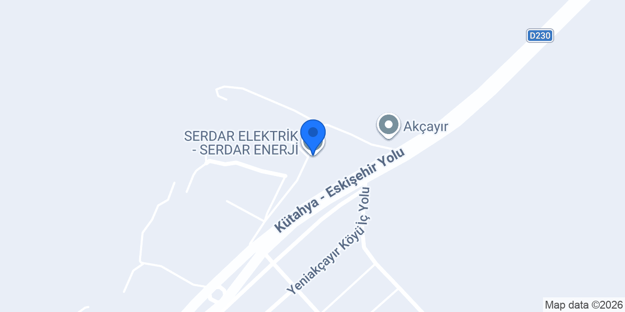 SERDAR ELEKTRİK - SERDAR ENERJİ konumu