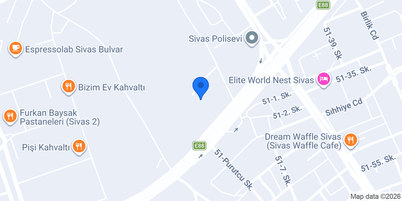 Sivas Posta İşleme Merkez konumu