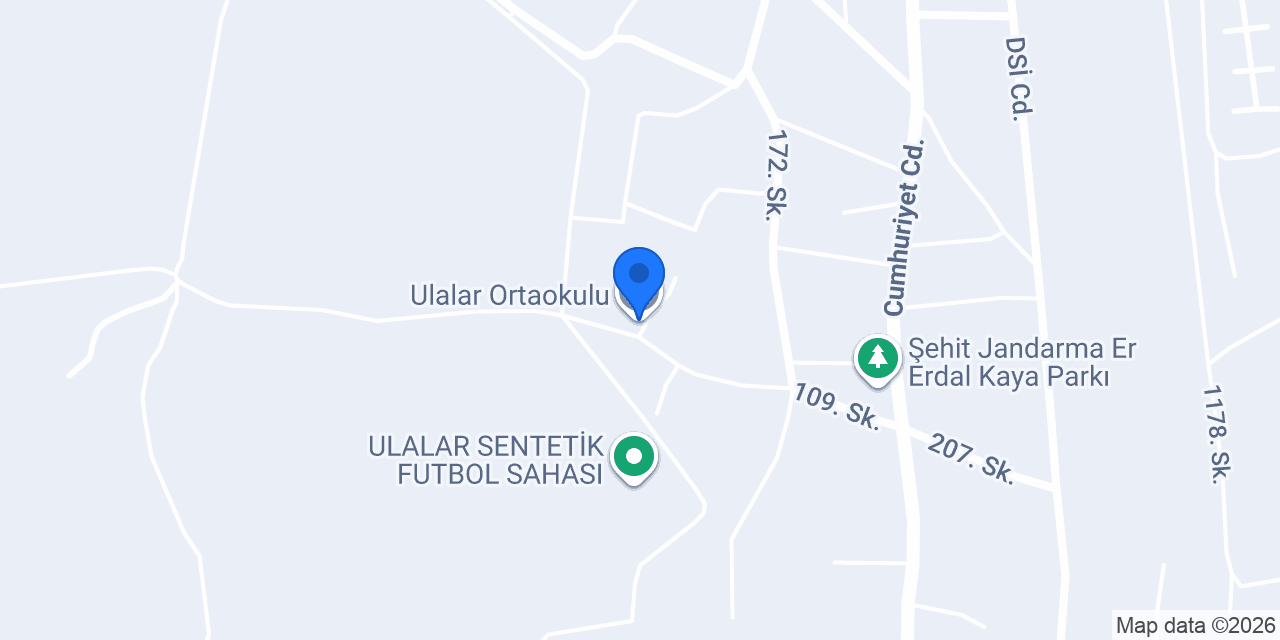 Ulalar Ortaokulu konumu