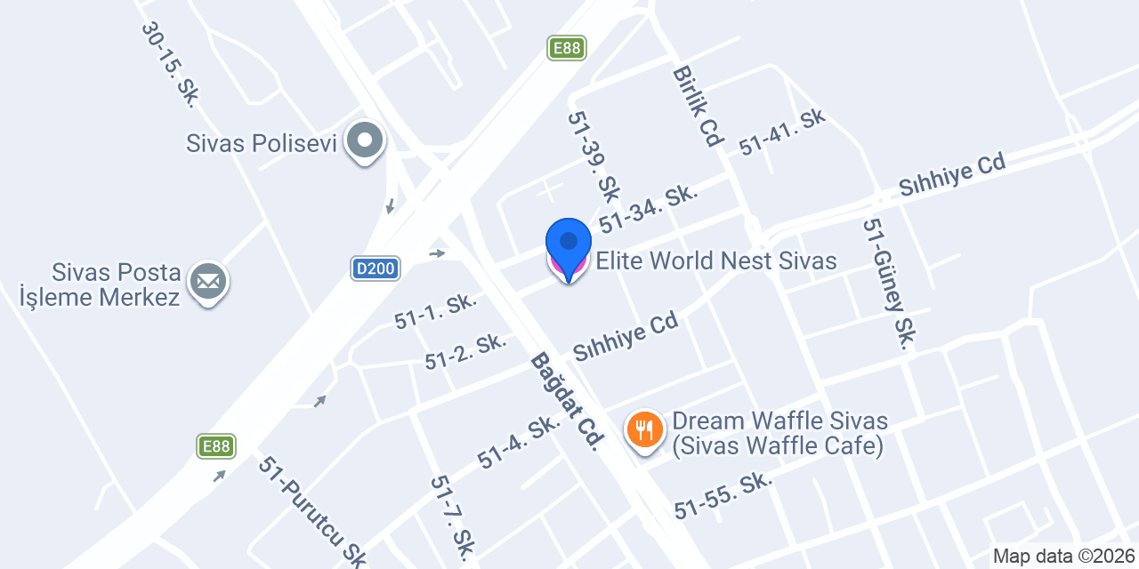 Elite World Nest Sivas konumu
