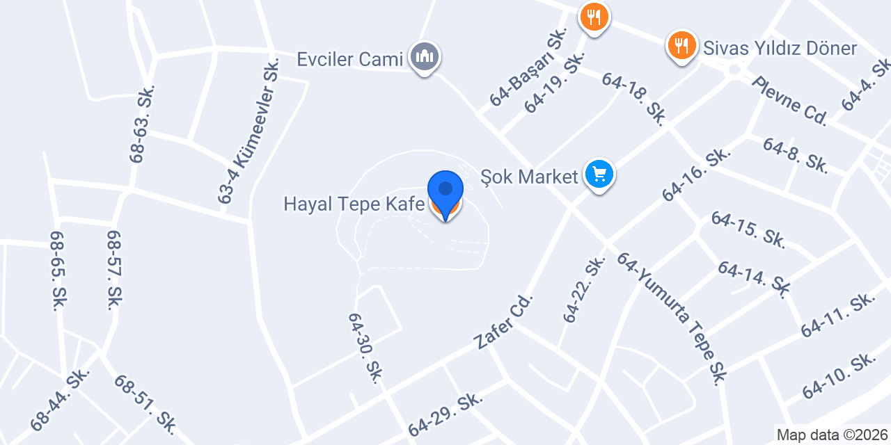 Hayal Tepe Kafe konumu