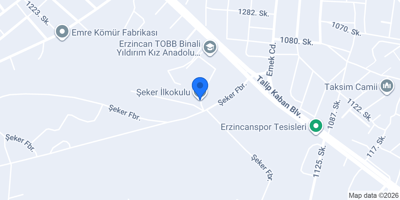 Şeker İlkokulu konumu