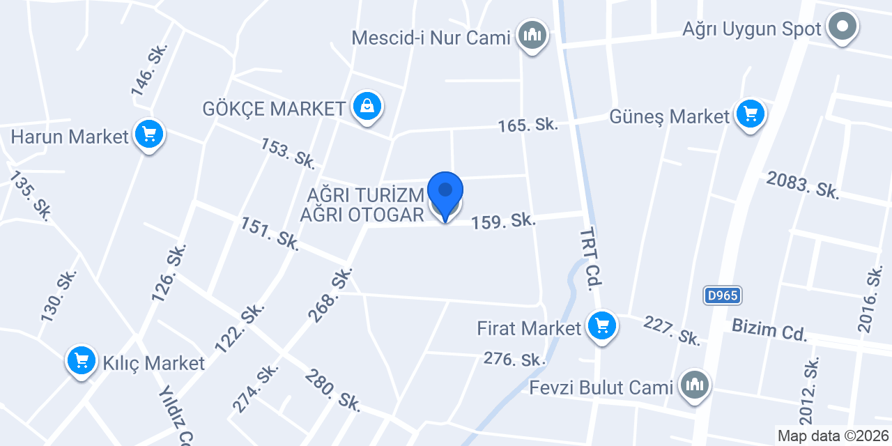 AĞRI VİP TURİZM AĞRI OTOGAR konumu