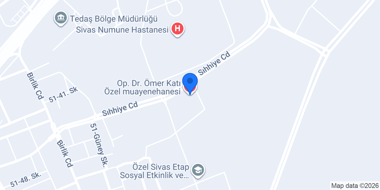 Op. Dr. Ömer Katı Özel muayenehanesi konumu