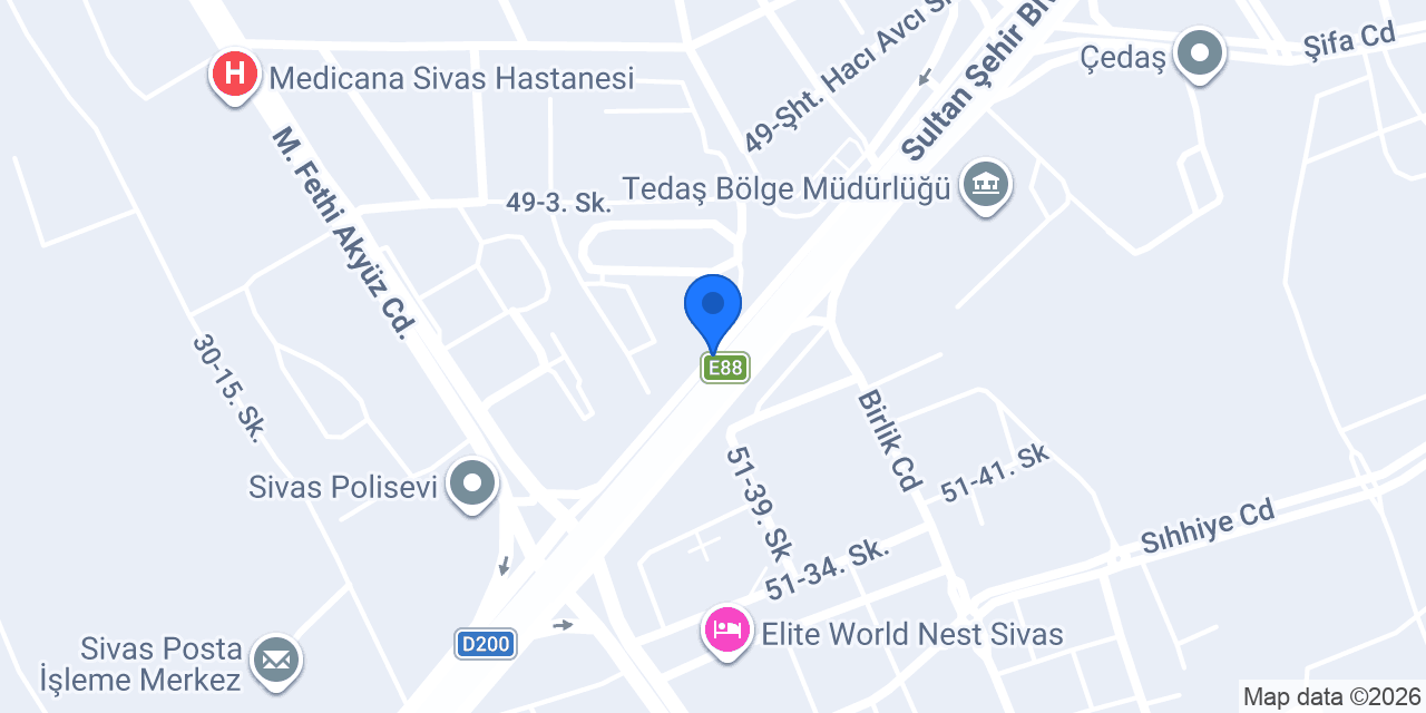 ÇEDAŞ Bilgi Teknolojileri Müdürlüğü konumu