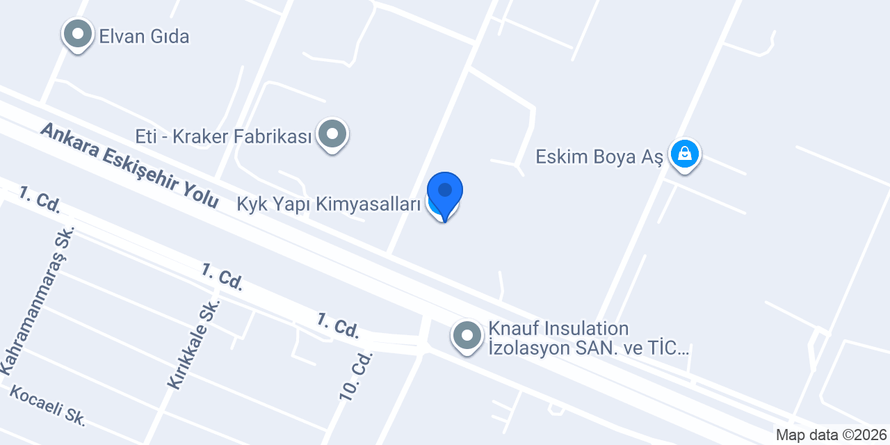 Kyk Yapı Kimyasalları konumu