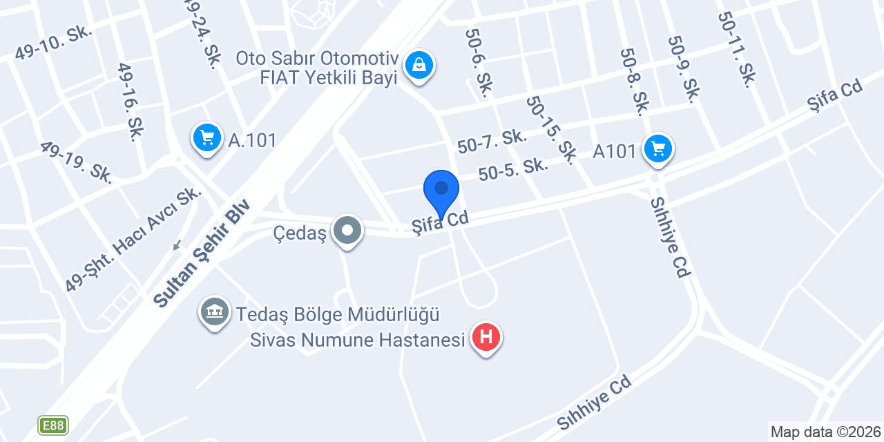 Sivas Mert Medikal konumu