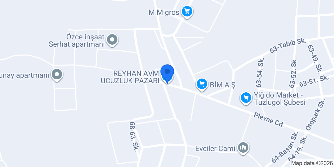 REYHAN AVM UCUZLUK PAZARI konumu
