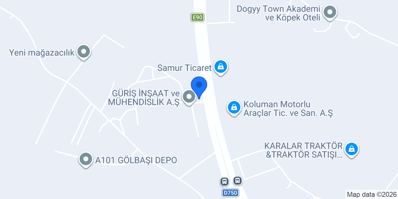 Güriş İş Makinaları Endüstri A.Ş. - Fabrika konumu