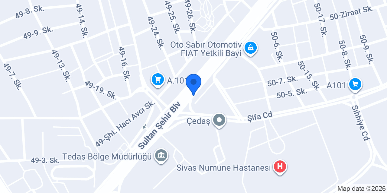 Sivas İnegöl Life Mobilya konumu