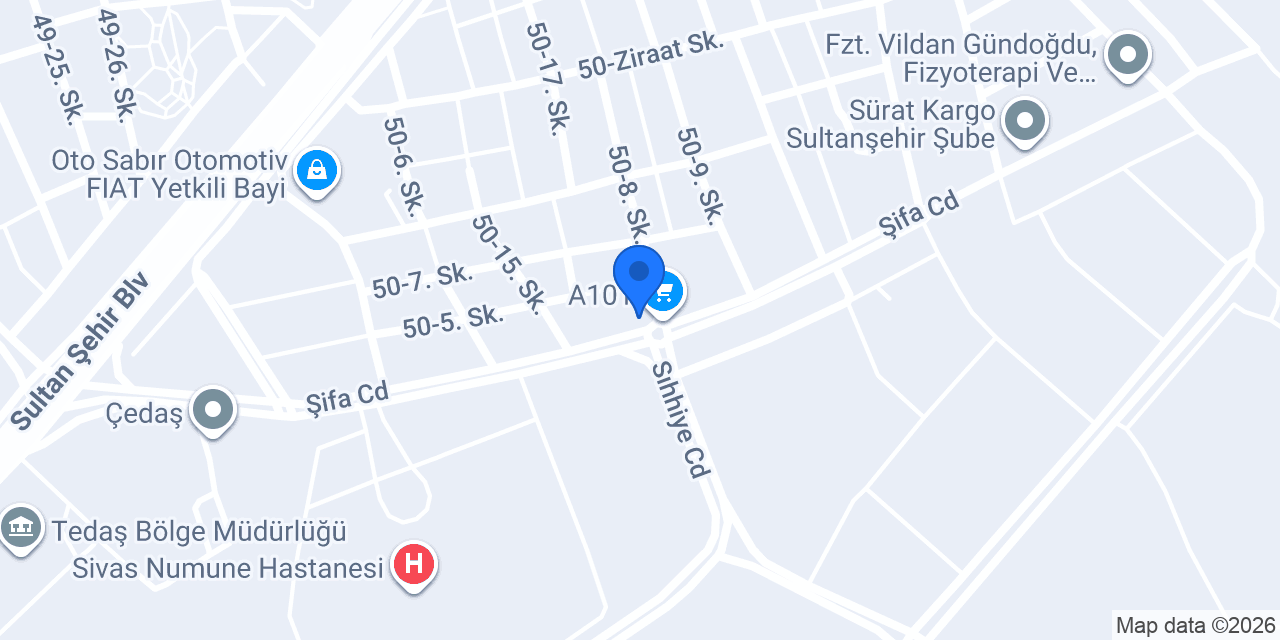 Kampüs Sivas Erkek Öğrenci Yurdu konumu