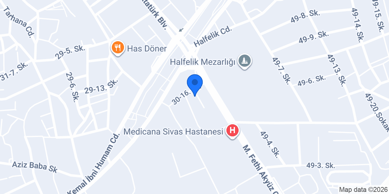 ÇİLEK MOBİLYA MERKEZ SİVAS konumu