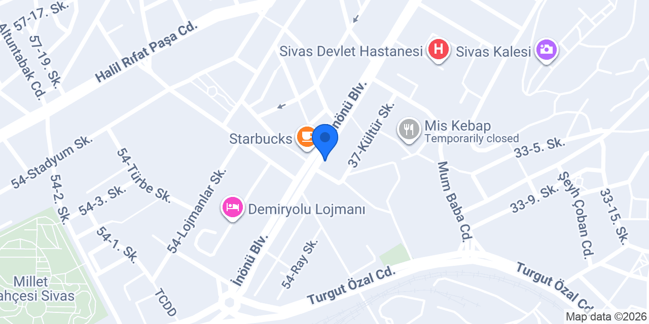 DONAS SİVAS ŞUBE konumu