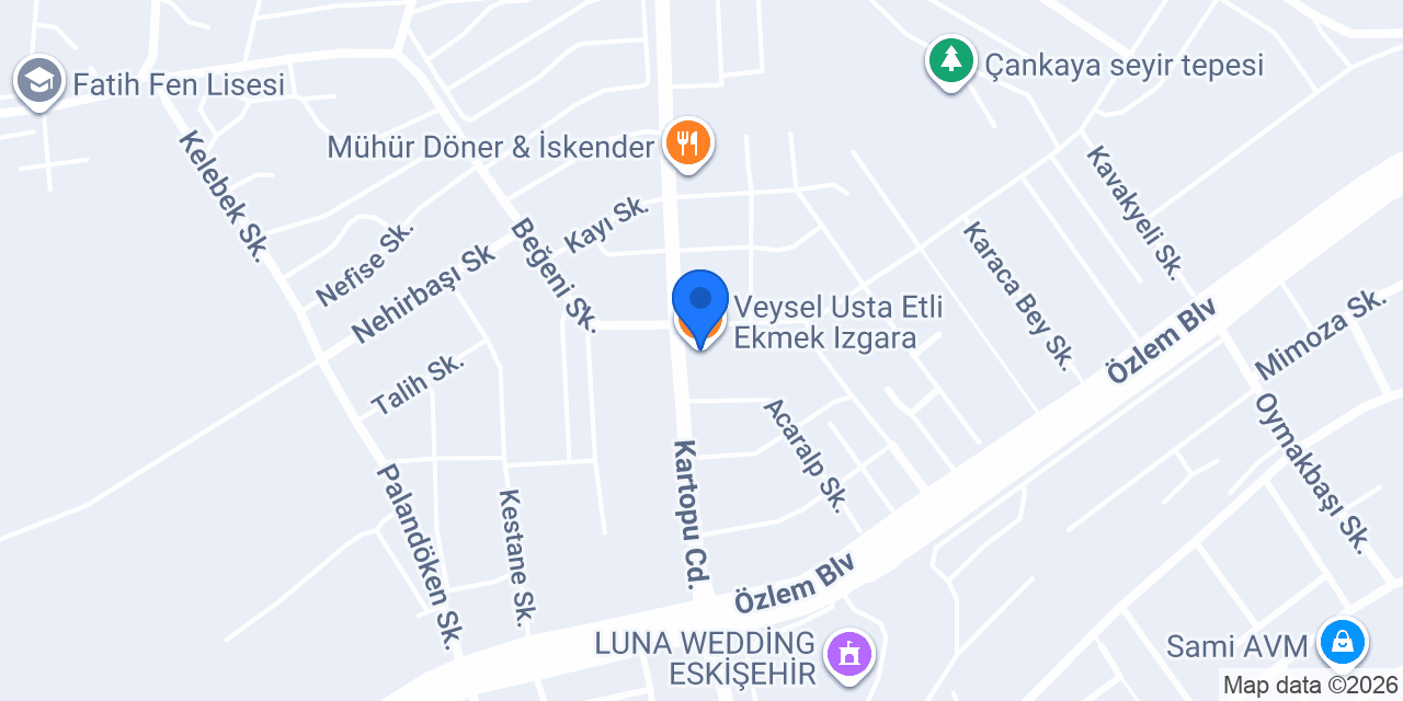 Veysel Usta Etli Ekmek Izgara konumu