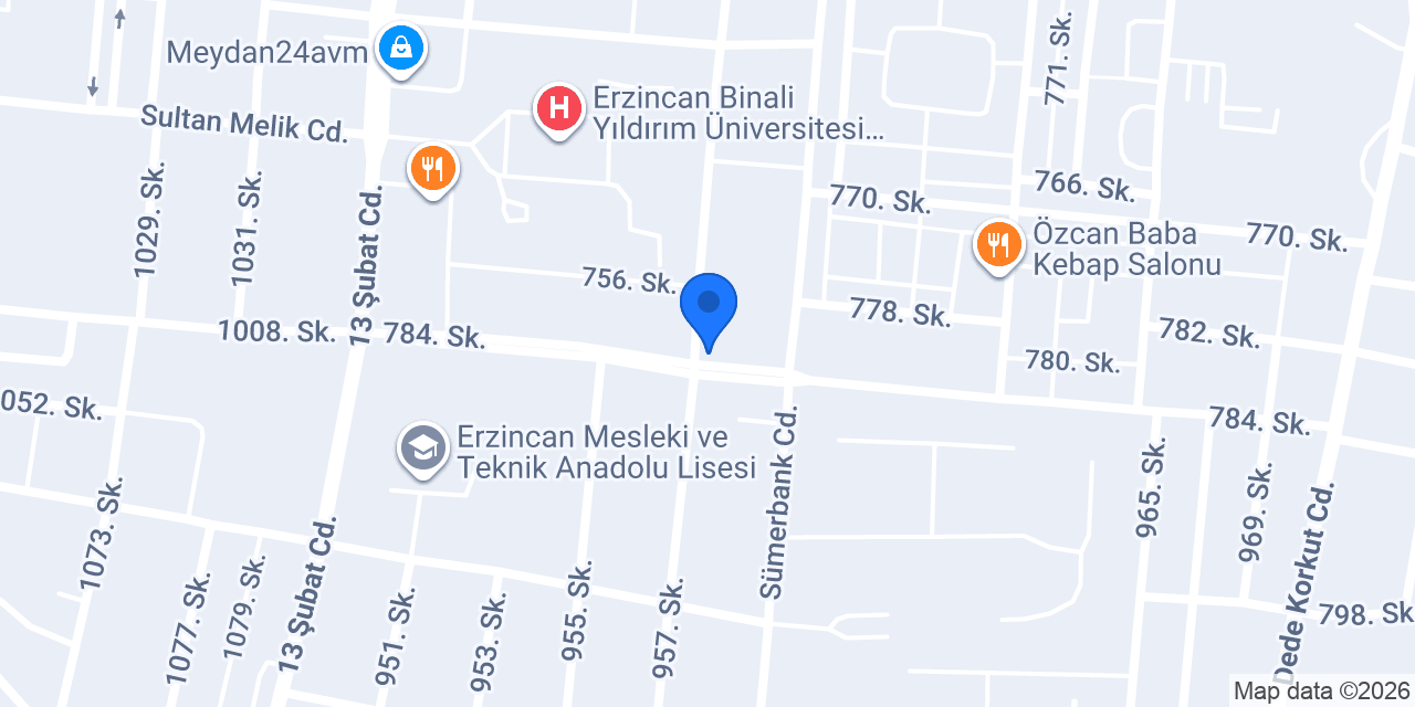 Erzincan Karan Mühendislik konumu