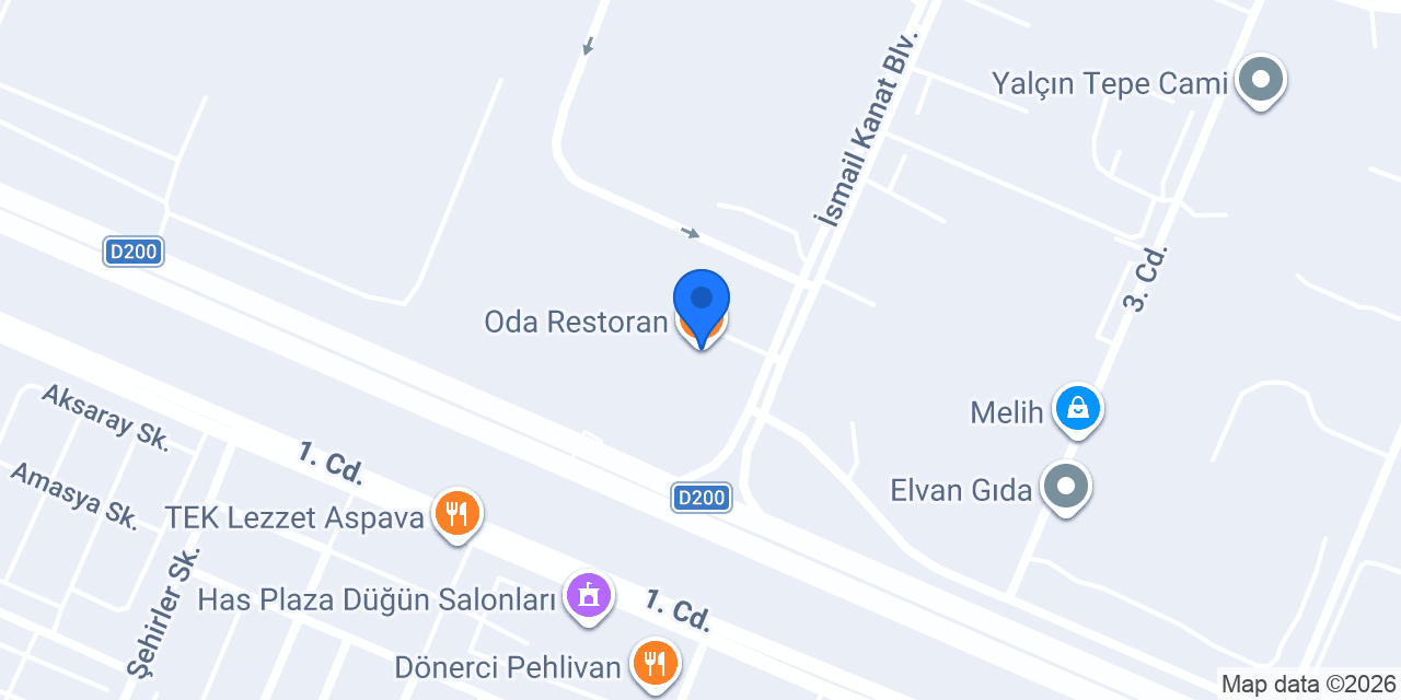 Oda Restoran konumu