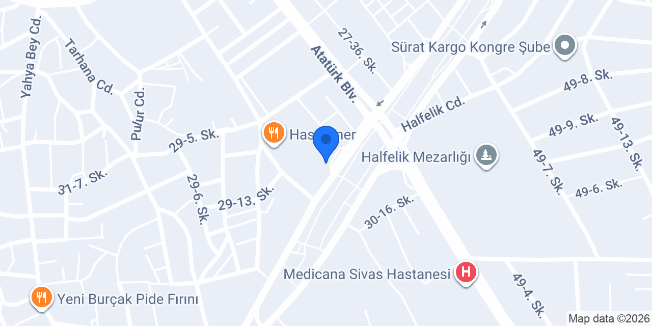 Beyoğlu Simit Fırını Sivas konumu