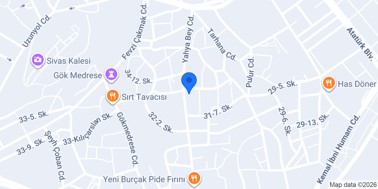 Sivas Çelik Ofis Mobilyaları konumu