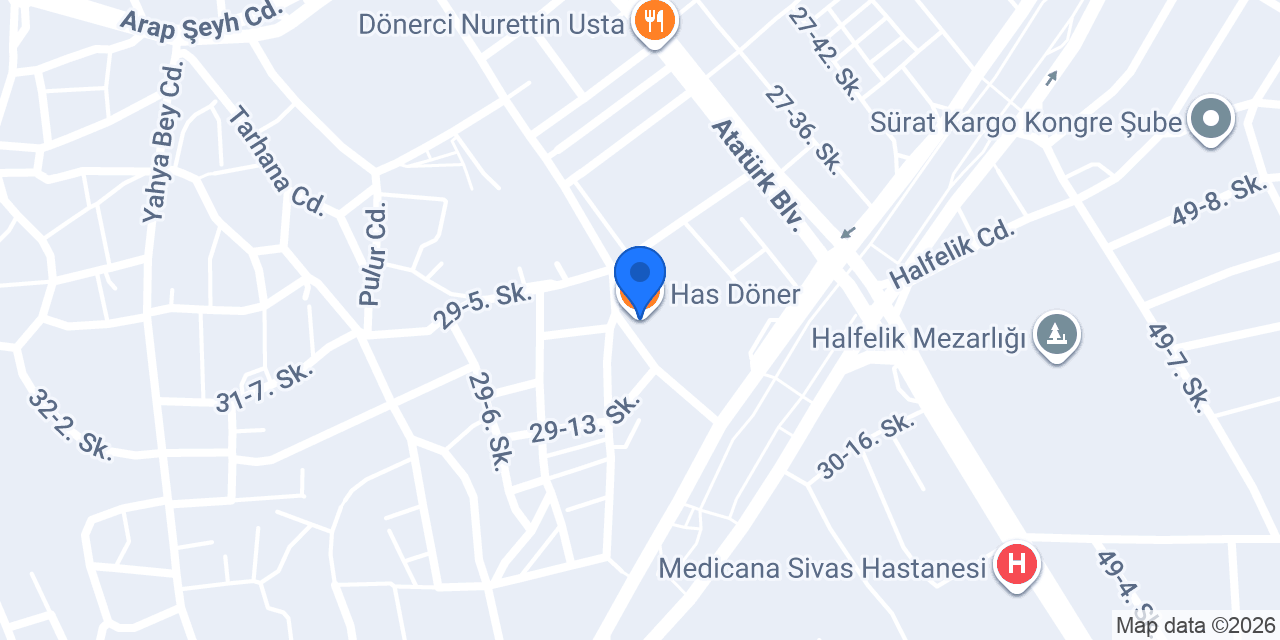Has Döner konumu