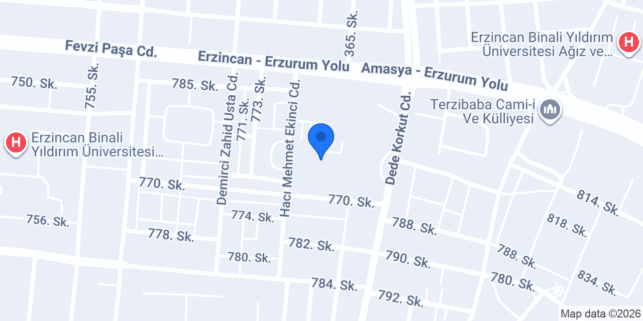 Tercan Pülümür Otobüs Terminali konumu
