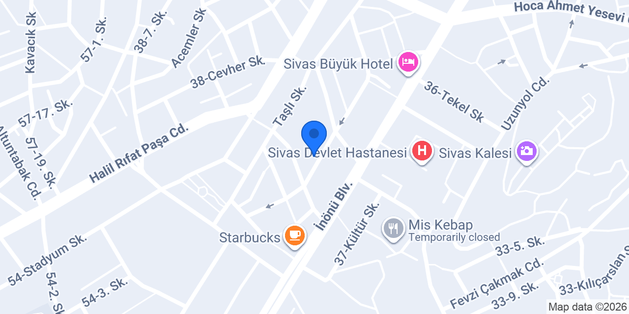 Sivas Birebir Kurs Merkezi konumu